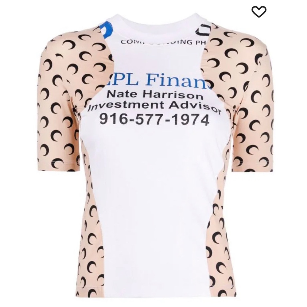Marine Serre moon panel printed t- shirt